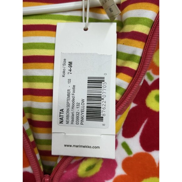 Marimekko Baby Jumpsuit 9M /9 Month 74 Winter Fleece One Piece Floral Full Zip - Picture 7 of 8